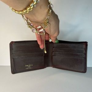 Louis Vuitton Brown Bi-Fold Leather Wallet